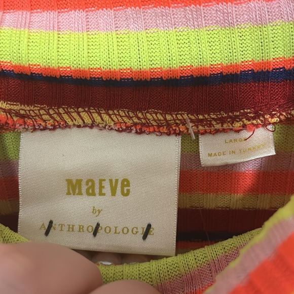 NWT Anthropologie Retro Striped Turtleneck Long Sleeve - Picture 6 of 11